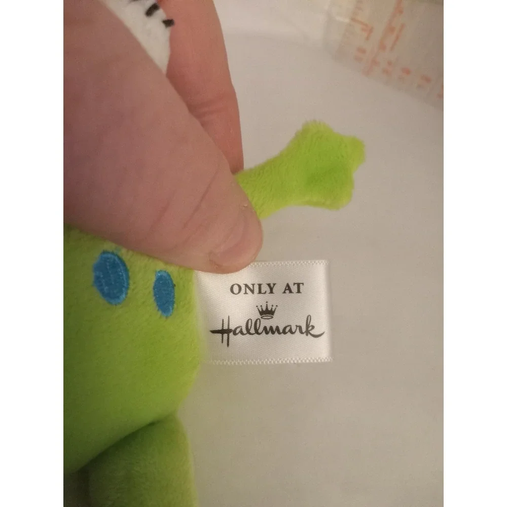 Green Frog Hallmark Sir Hop Blue Spots Plush Stuffed Animal Toy Magnetic Head
